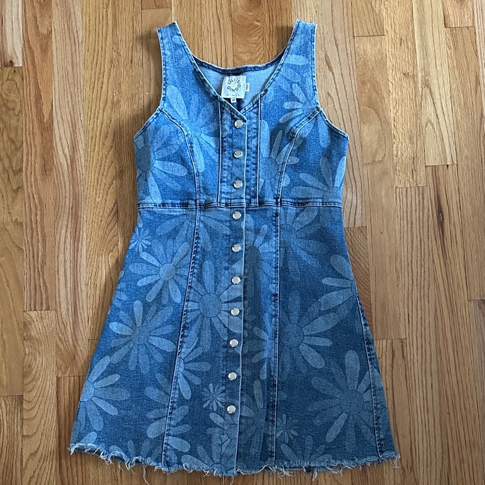 Floral Denim Mini Dress